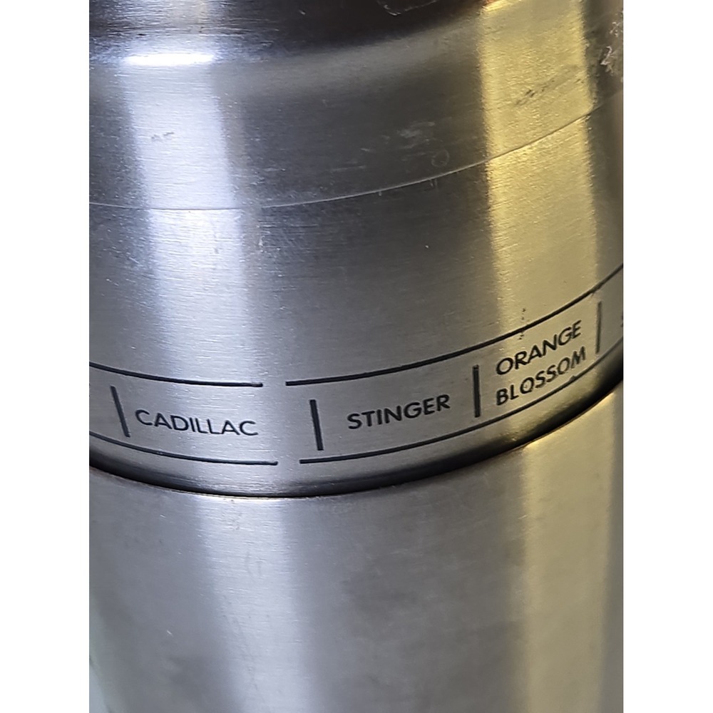 Oggi Dial A Drink Cocktail Shaker Stainless Steel Recipe 34oz Rotating Sleeve - Picture 6 of 10
